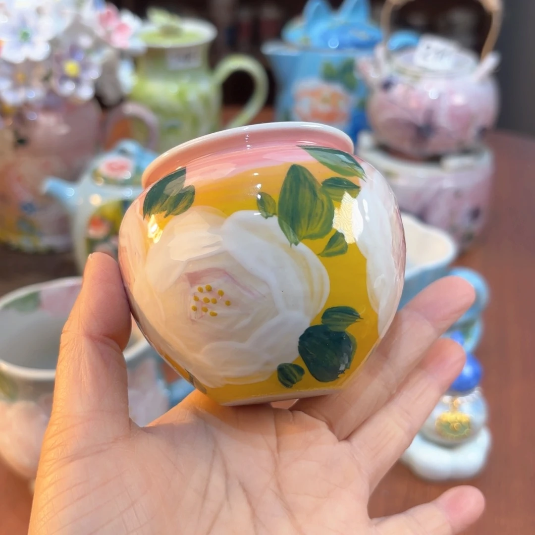 景德镇手绘高温釉下彩陶瓷茶具