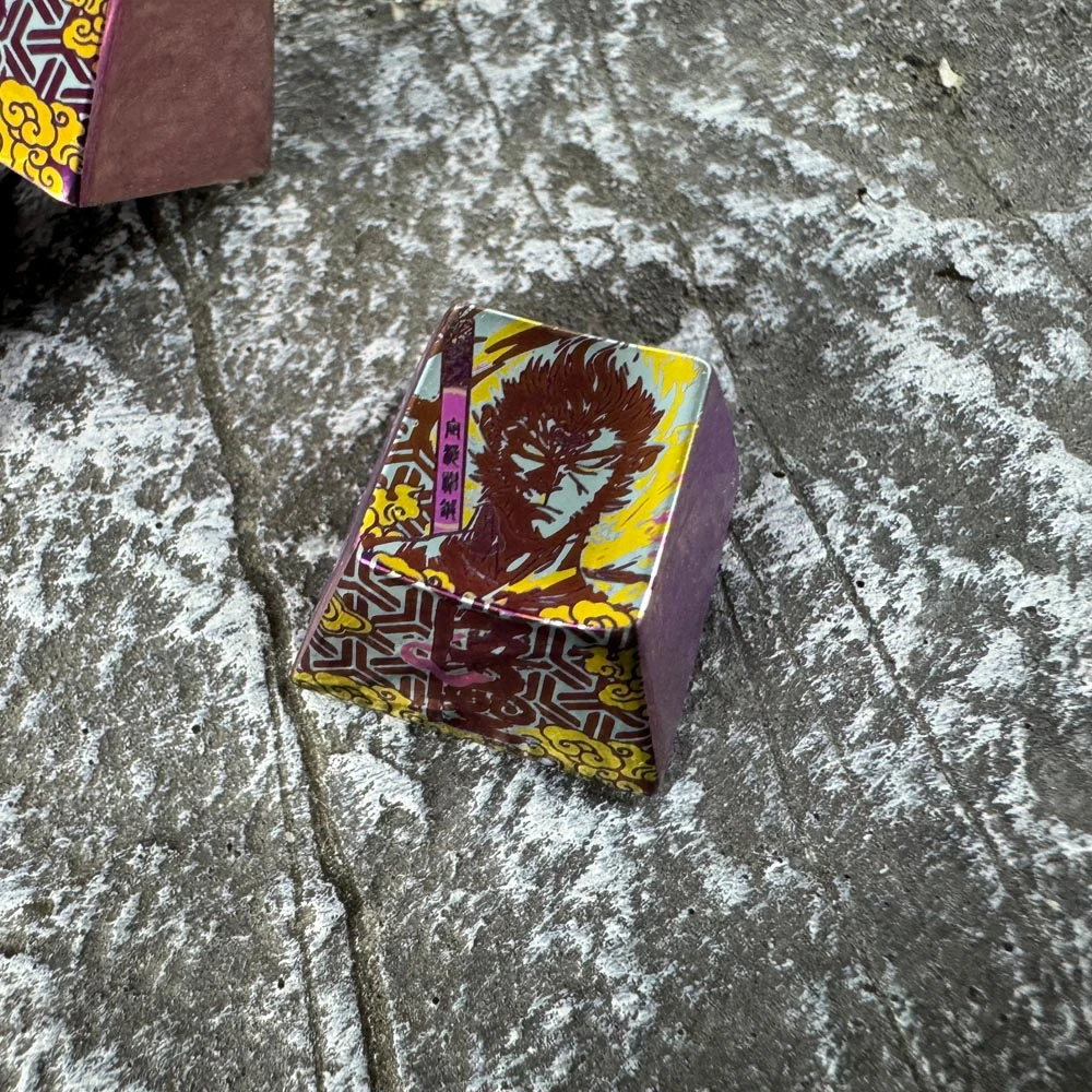 彩钛【悟空】黑神话-钛合金1u十字轴键帽创意简约设计