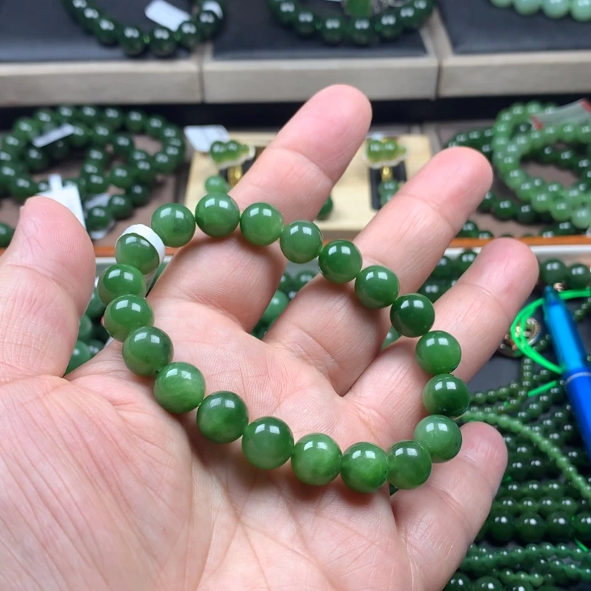 【闪购商品】和田玉（碧玉）手串未镶嵌?***?10m m