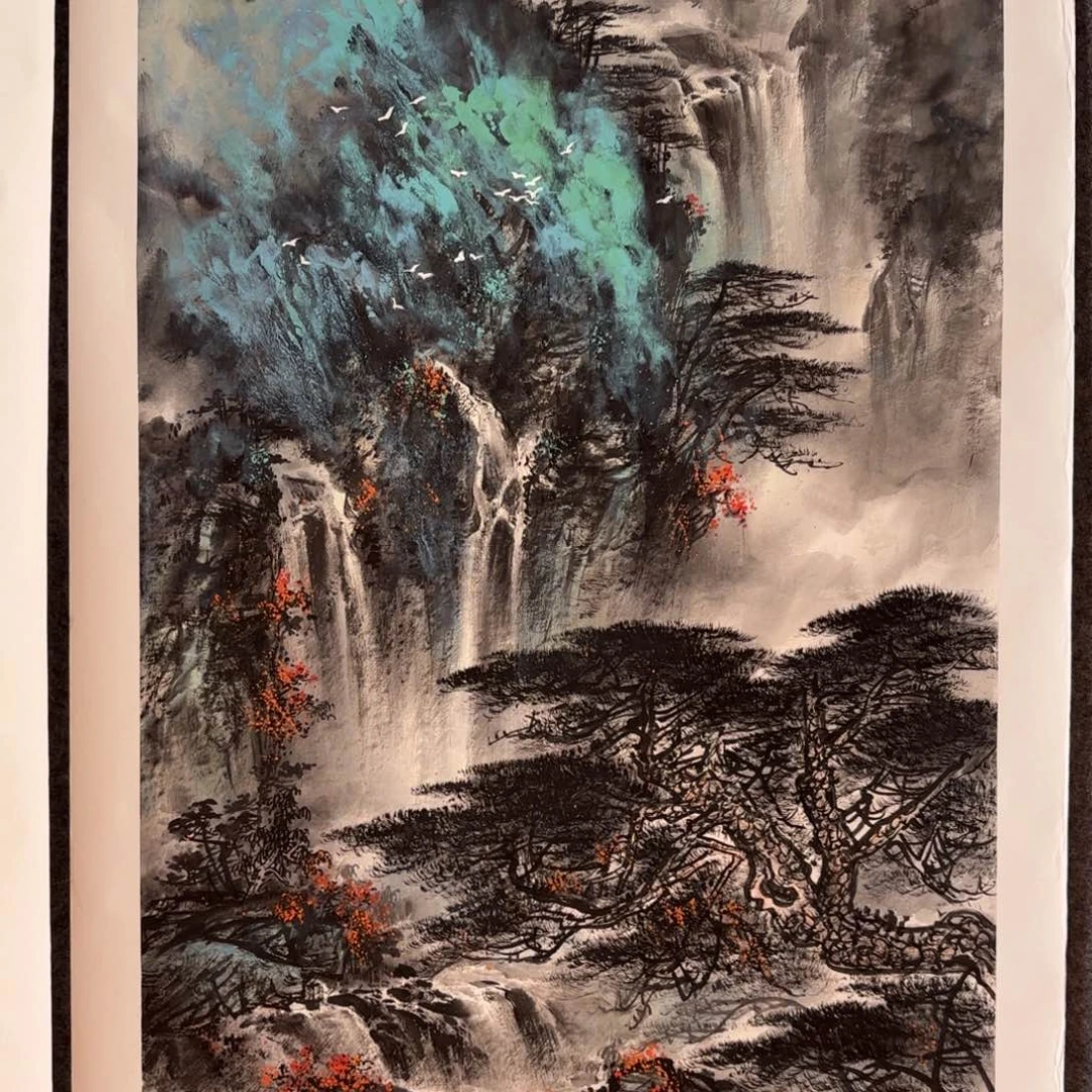 国画国画作品陆远华山水精品手绘四尺