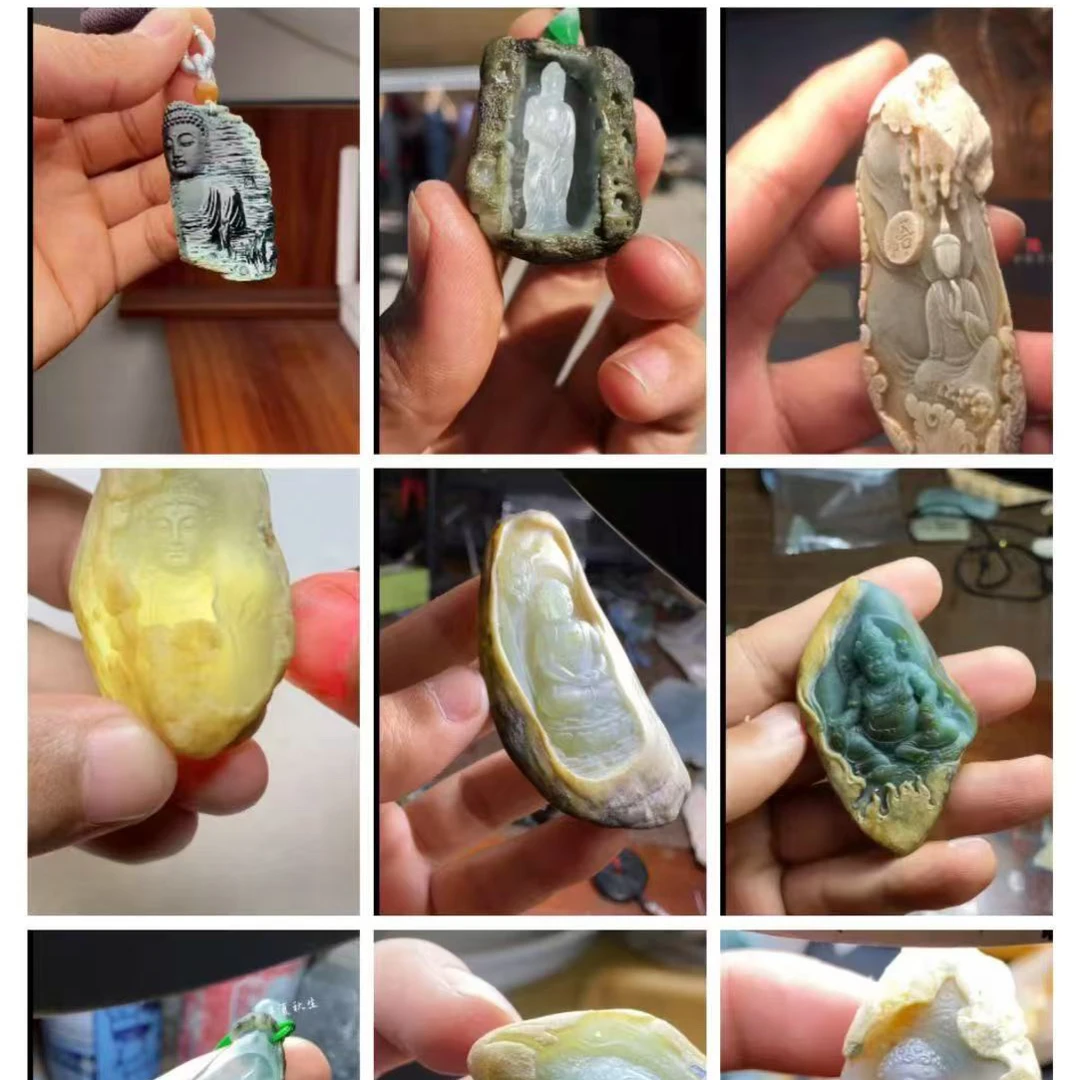 缅甸天然翡翠定制设计雕刻款式