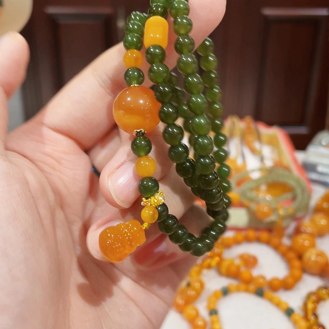 蜜蜡未镶嵌手链手串