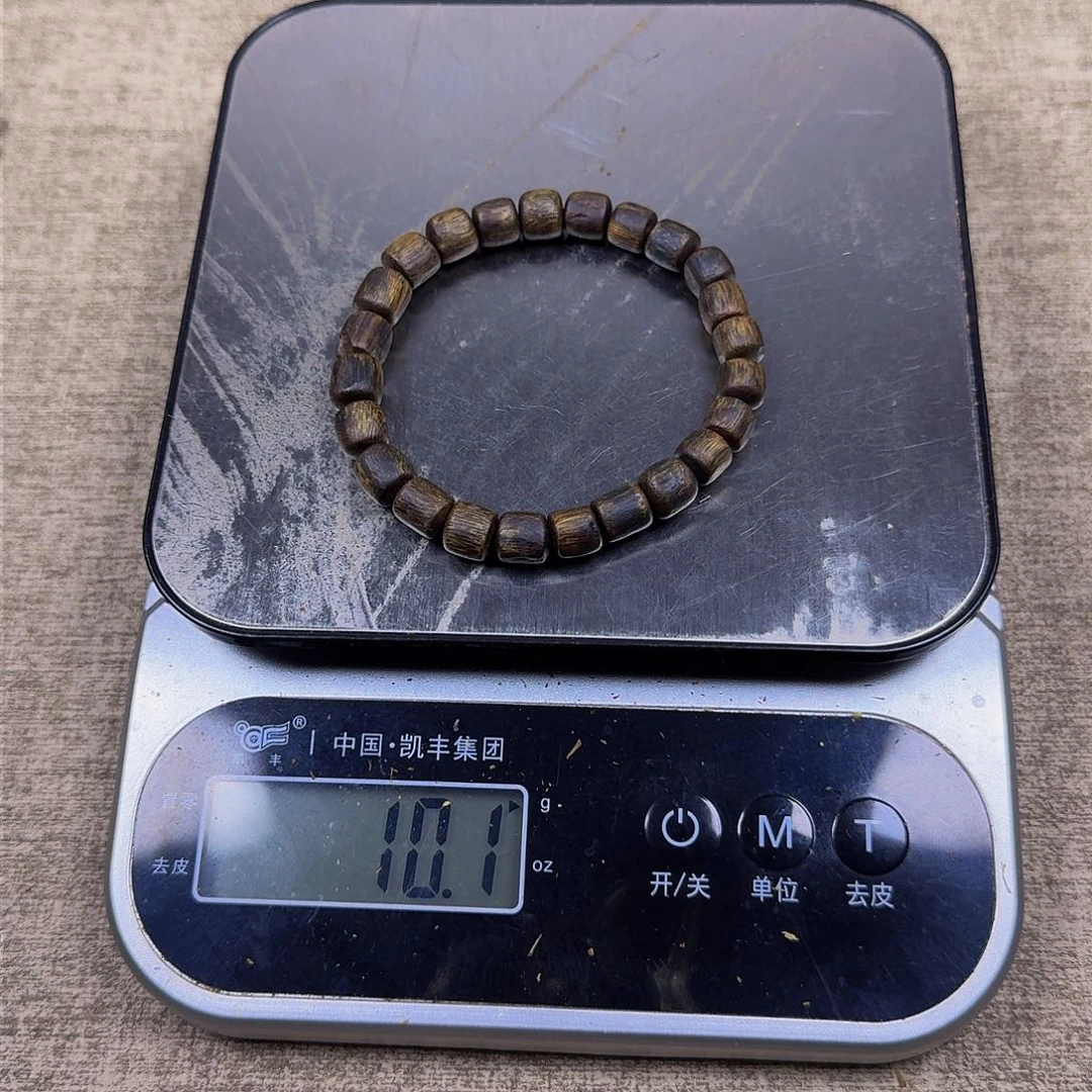 沉香手串你***吗沉水随形桶珠单圈0.8