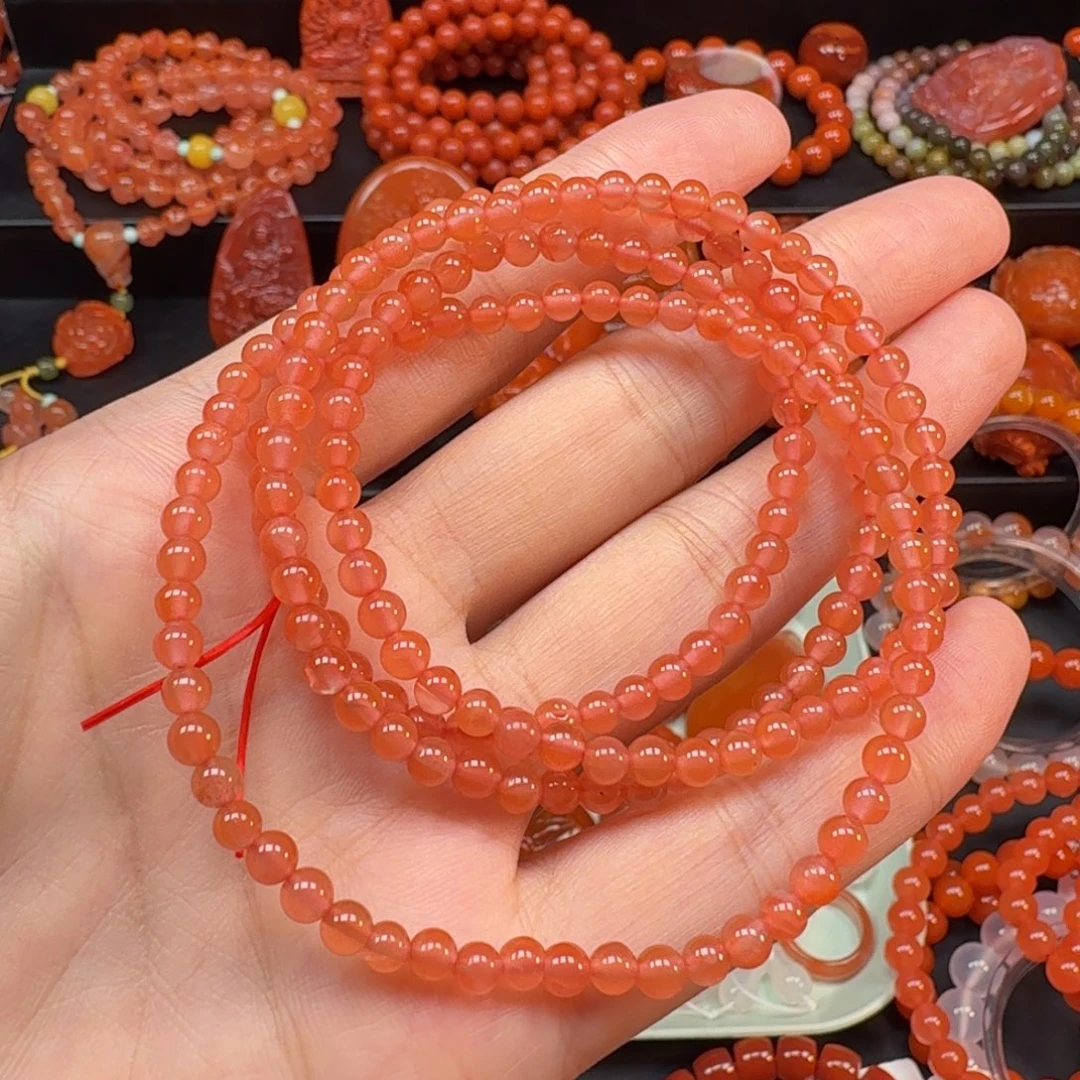 南红玛瑙未镶嵌手串4mm