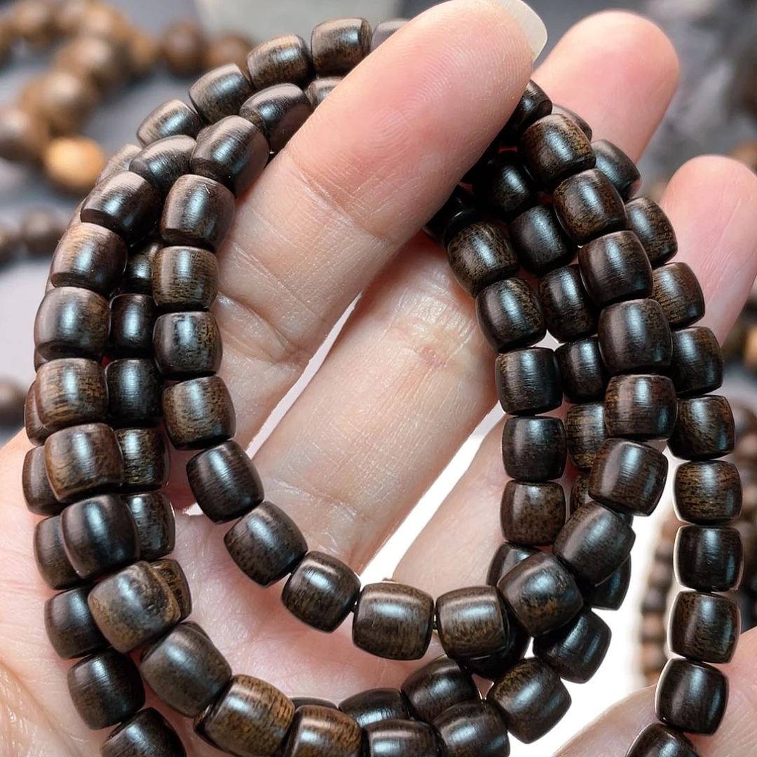 沉香手串君*.芽庄紫棋0.6