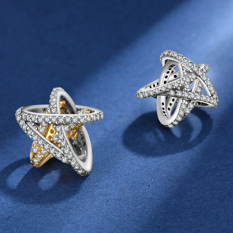 925银银制品 潘家同款星星串珠925银手链diy配件轻奢时尚百搭饰品