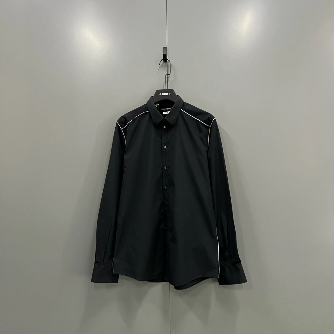 99新 maje bc831 黑色长袖衬衫 42码 011573