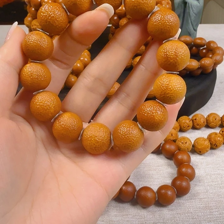 L***u橄榄核手串/手链橘皮16微上色