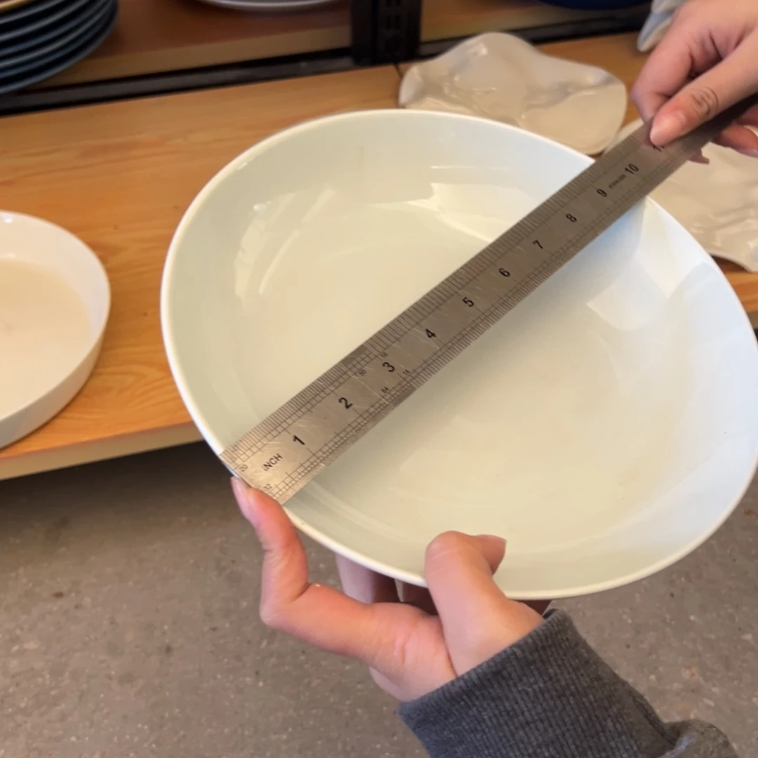 新骨瓷226瑕疵慎拍天蓝色 9.5寸深盘