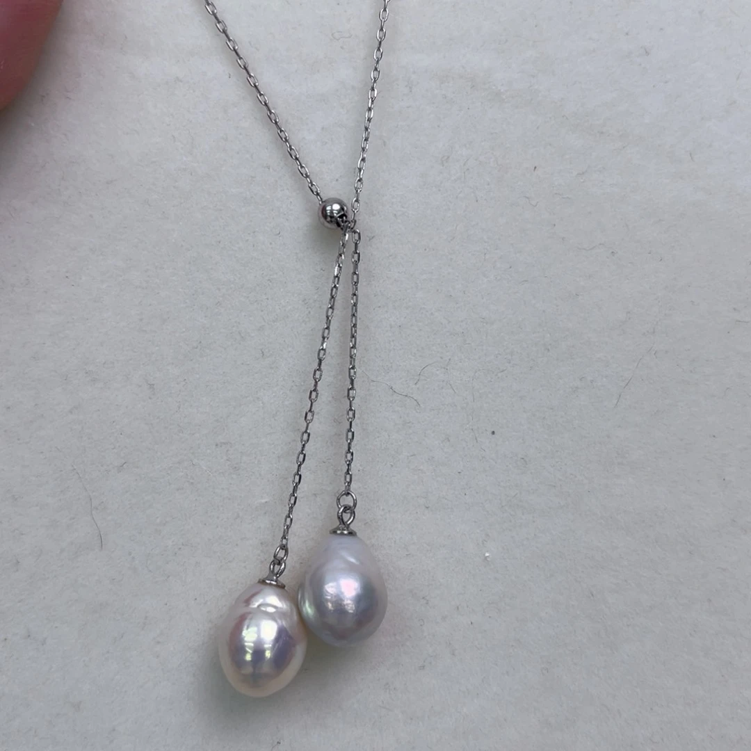 【闪购商品】淡水珍珠银S925镶嵌颈饰