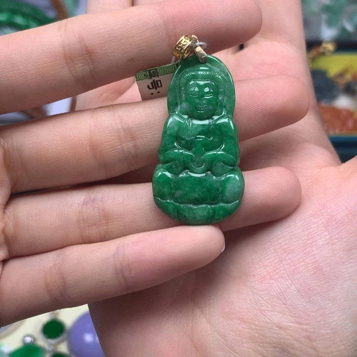 翡翠银S925镶嵌颈饰翡翠