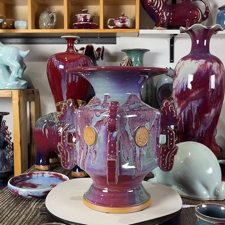 瓷片神垕镇钧瓷如意尊