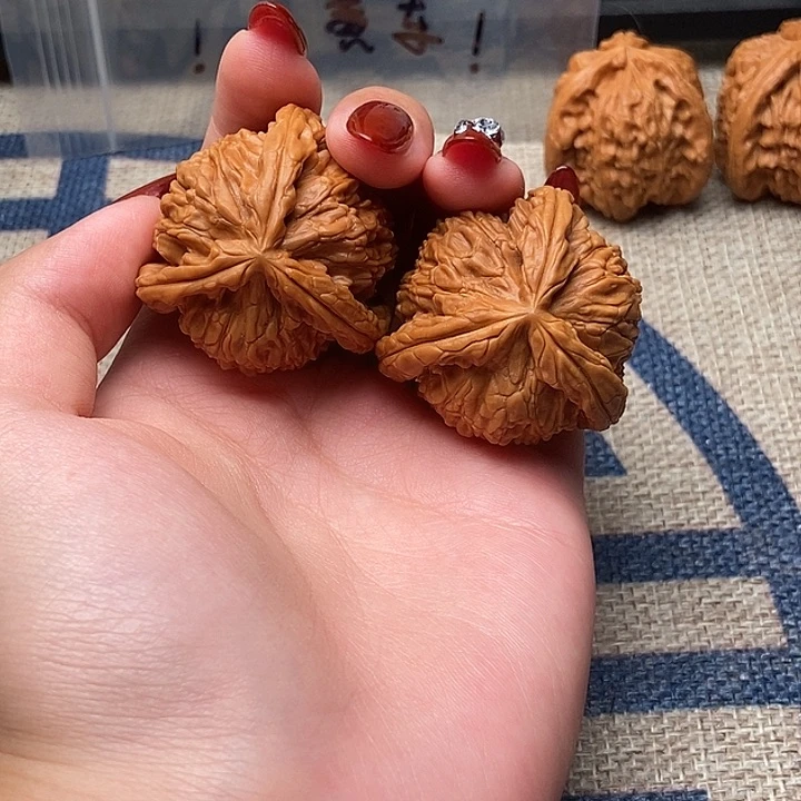 文玩核桃把件一****&白狮子正奔