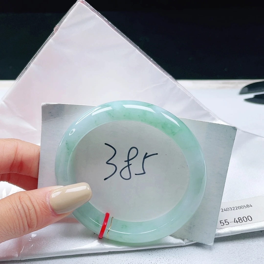 翡翠未镶嵌手镯55+正圈