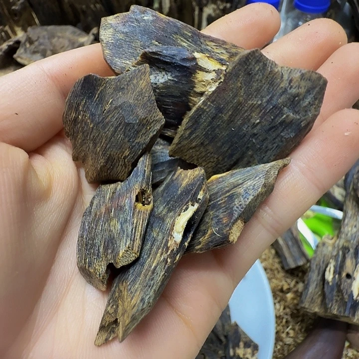 呦***苹香料奇楠红骨凹身20.6克块料