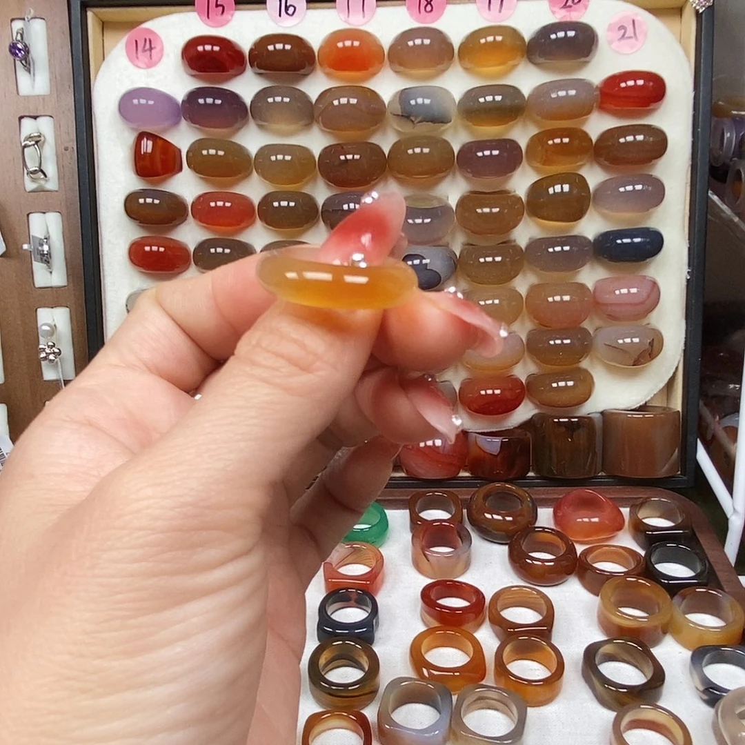 大***️玛瑙/玉髓未镶嵌戒指