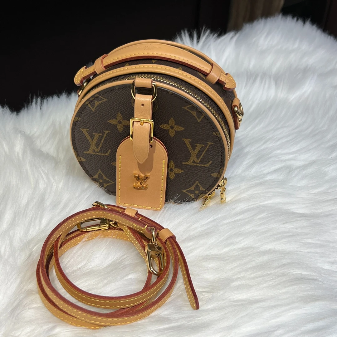 99新 LouisVuitton/路易威登 老花 硬圆饼mini 芯片