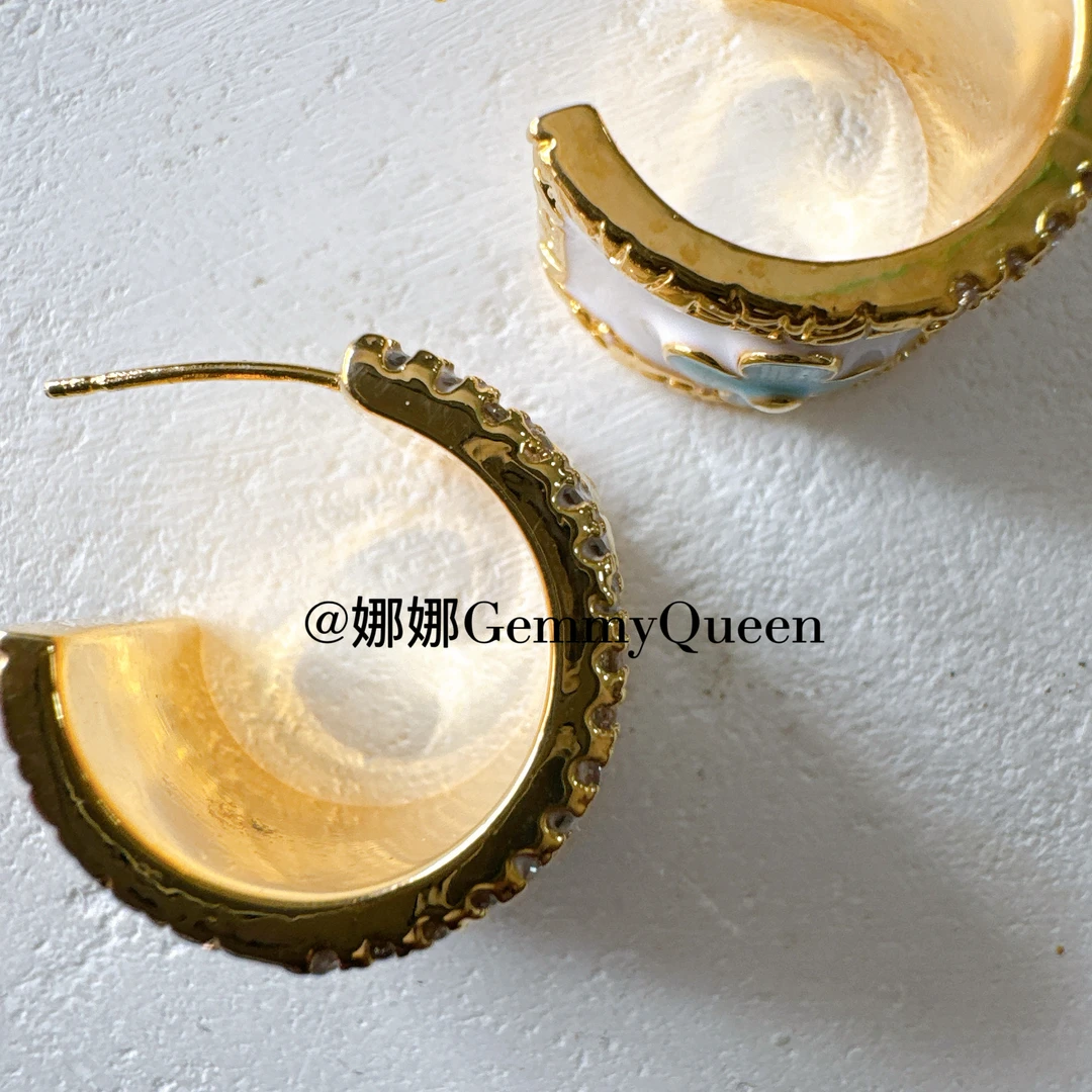铜合金合成锆石耳饰 娜娜GemmyQueen耳环GQ07335