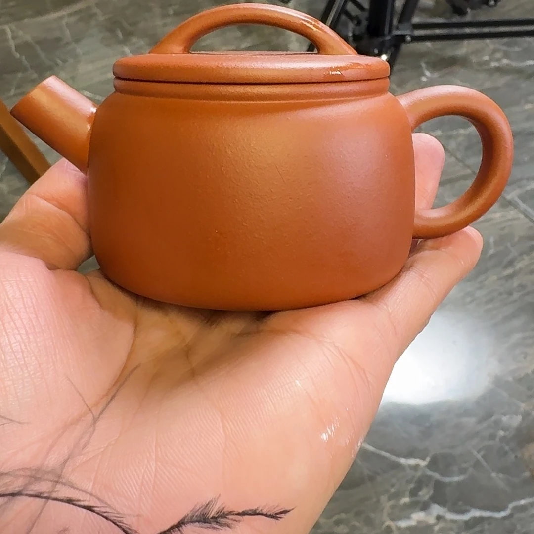 紫砂茶宠朱泥大佬泡汉瓦