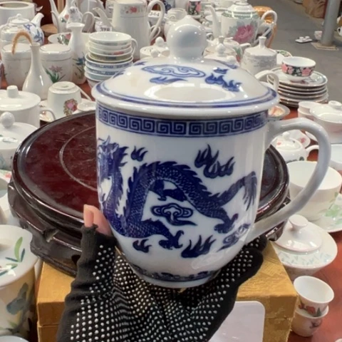 陶瓷中*醴陵国光茶杯，微瑕