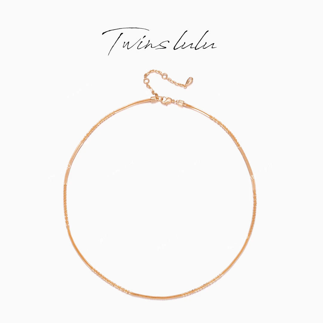 时尚气质简约百搭拼接碎银素链TSJ9937