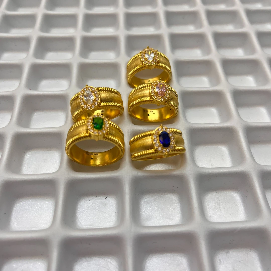 足金999鸽子蛋戒指5D工艺