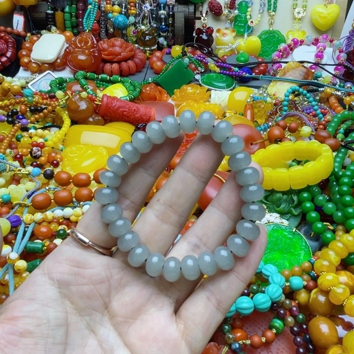 树脂制品39号烟灰色手串