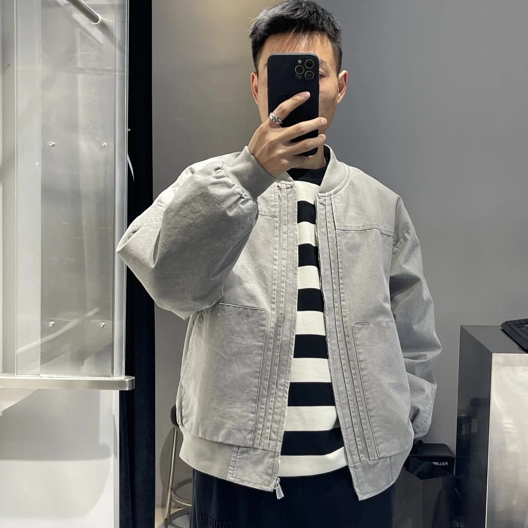 2025男士春季时尚百搭宽松潮流棒球领夹克