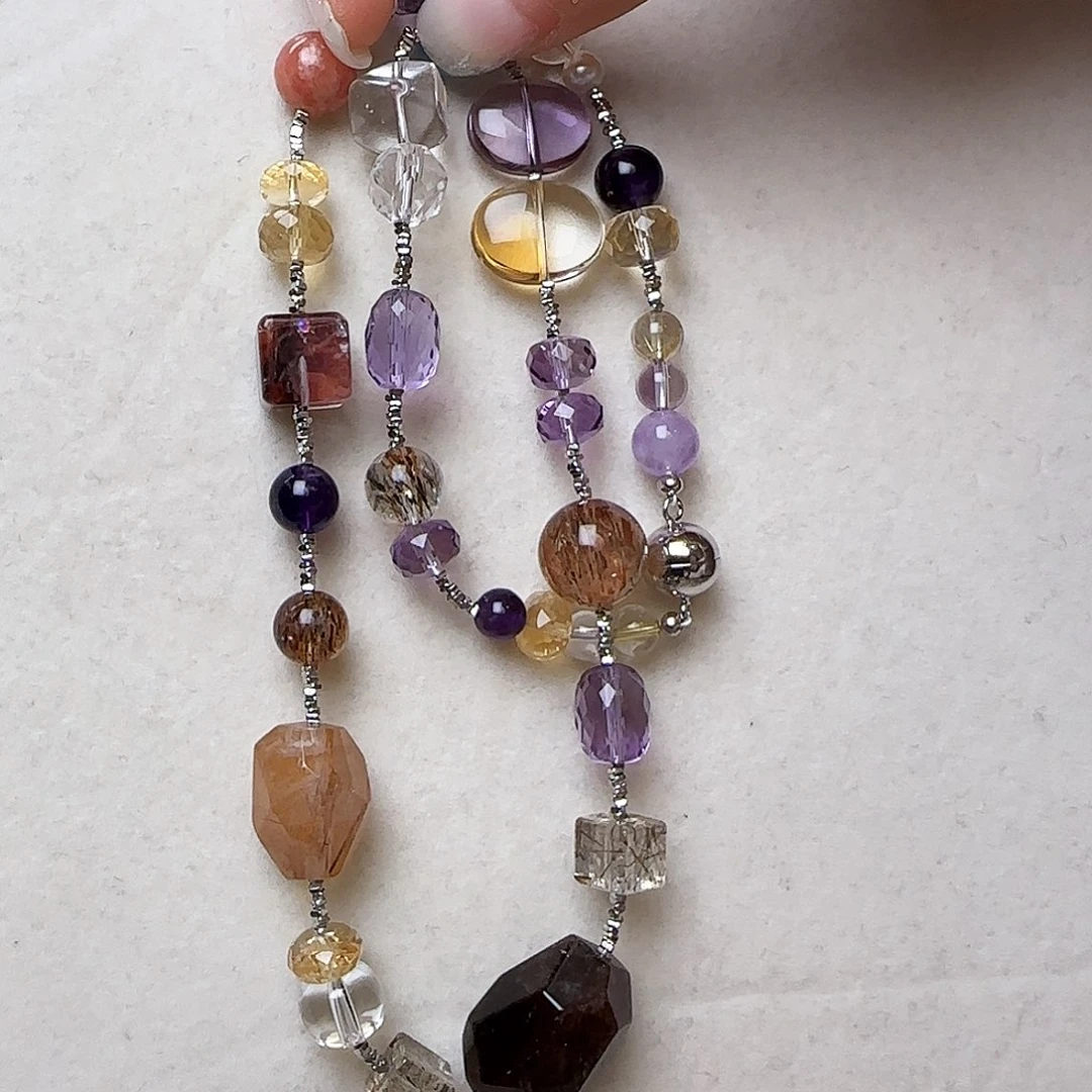 水晶颈饰未镶嵌大气上档次