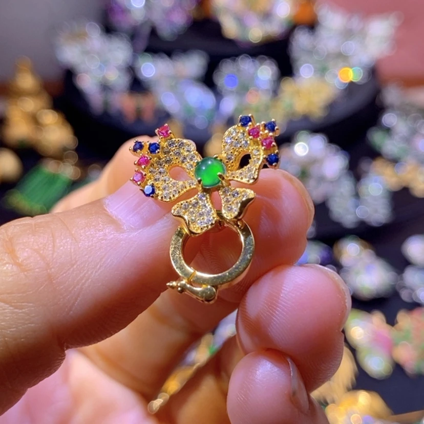【闪购商品】翡翠挂件银S925镶嵌天然资源