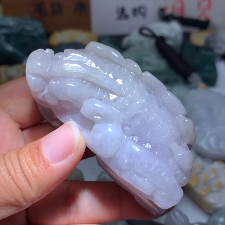 翡翠9K金镶嵌颈饰保真天然A货翡翠