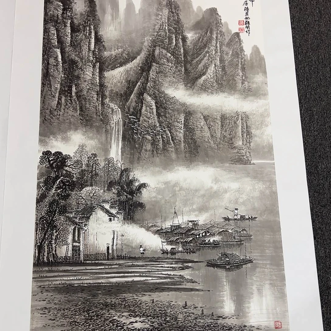 绿***兜国画莫桂明三尺整精品