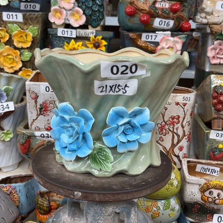 紫砂花盆粗陶材质多肉花盆