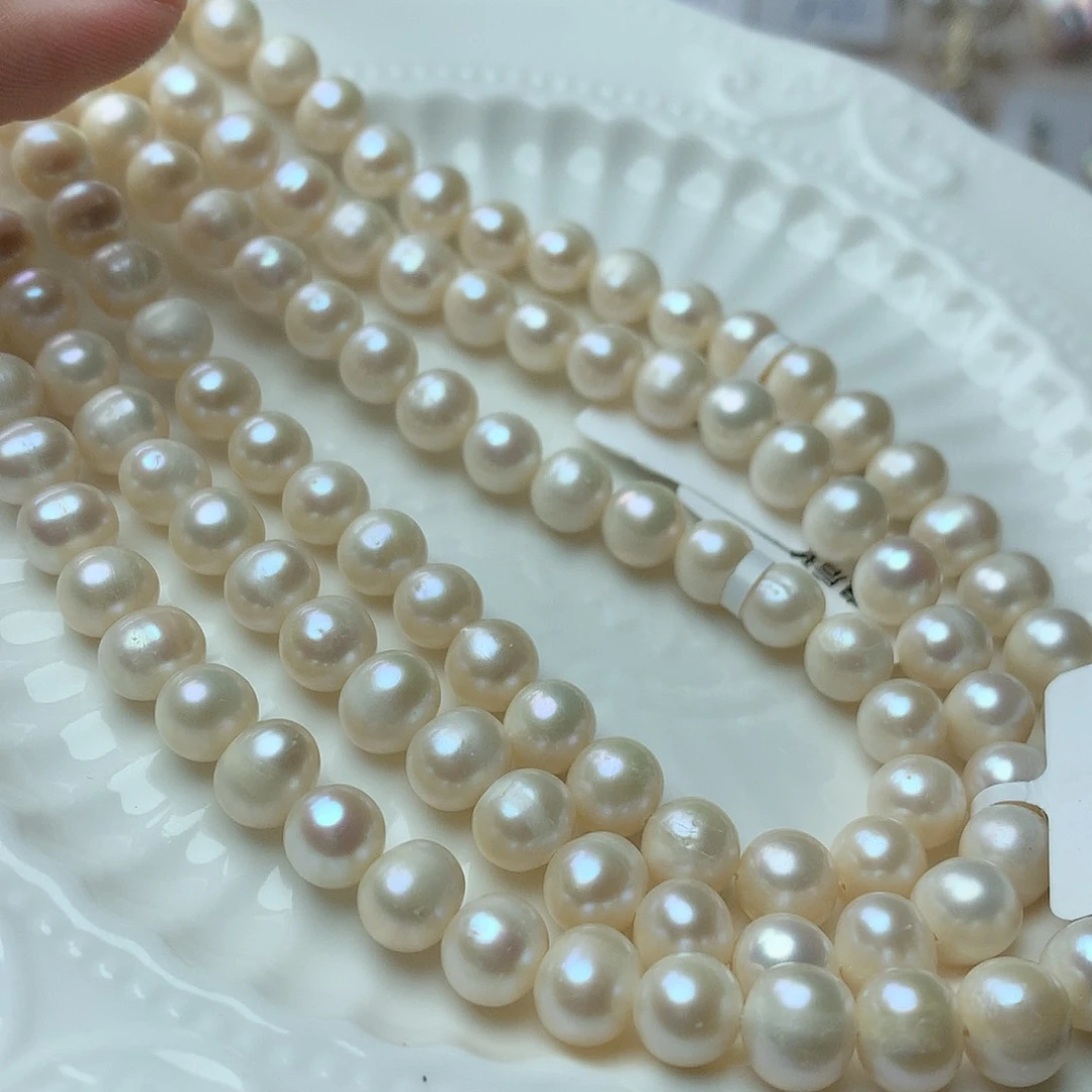 淡水珍珠7-8未镶嵌x25项链