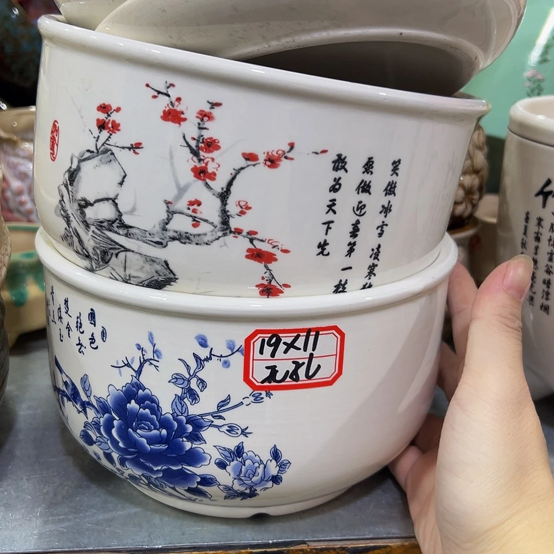 外贸尾单陶瓷花盆凑10米包邮