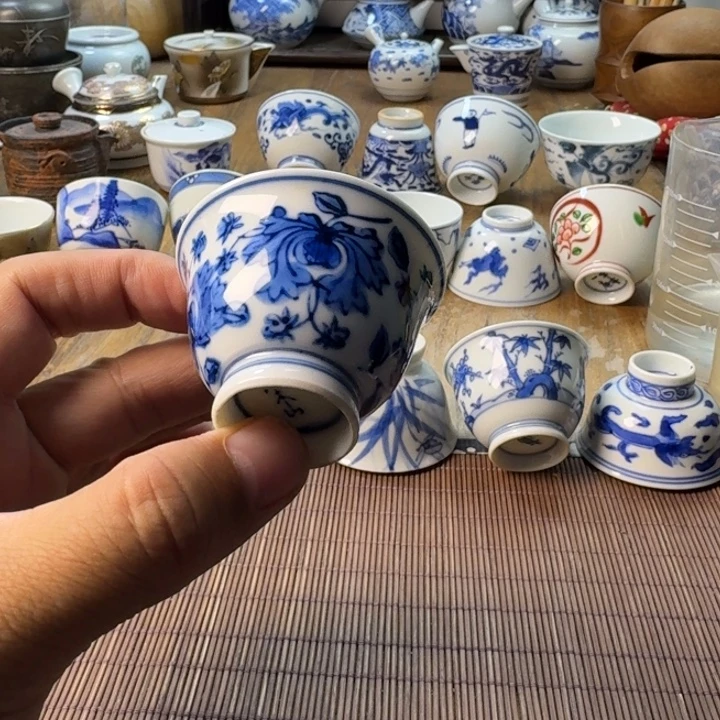 青花瓷器杯子茶具