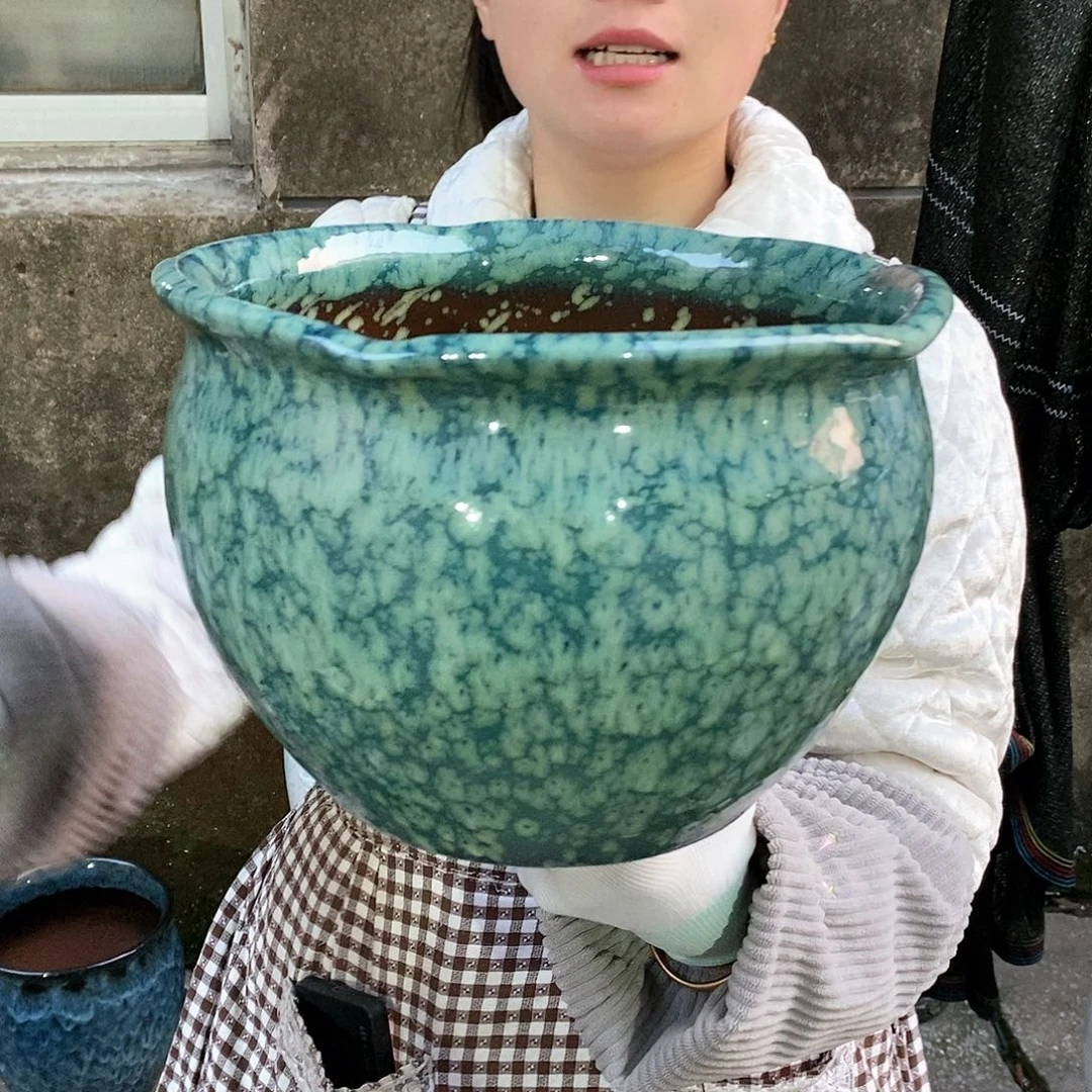 紫砂花盆正品口25高18