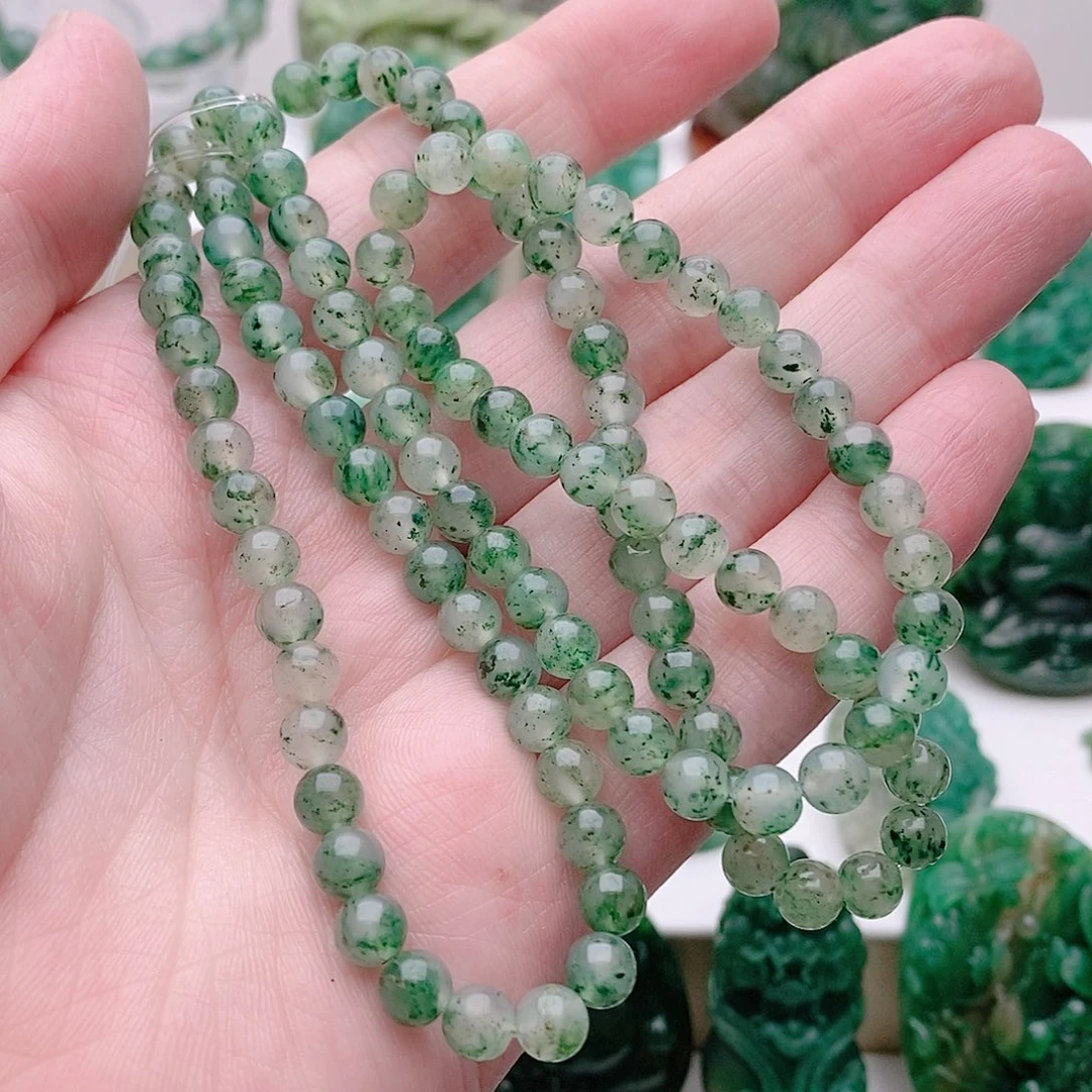 独山玉未镶嵌珠链
