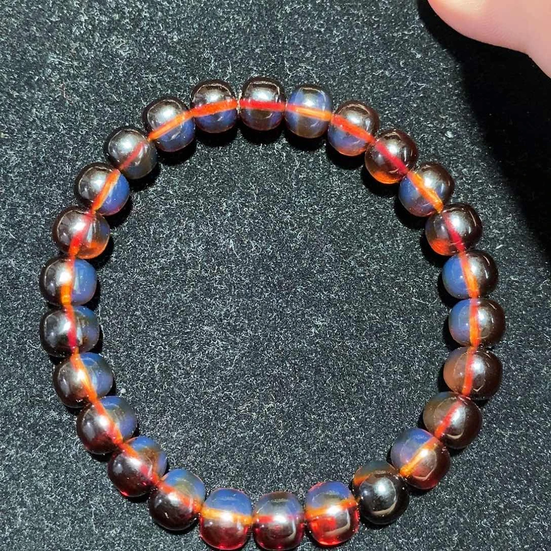 蓝珀未镶嵌珠宝奇石红蓝老型8