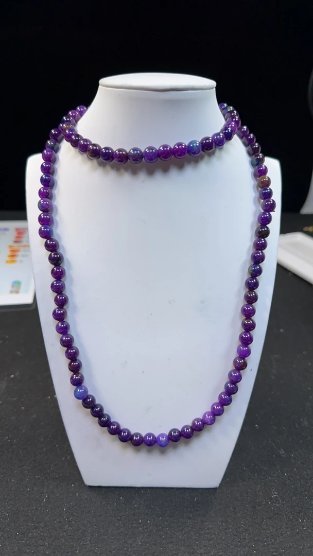 玉化紫舒8mm项链发一条J36