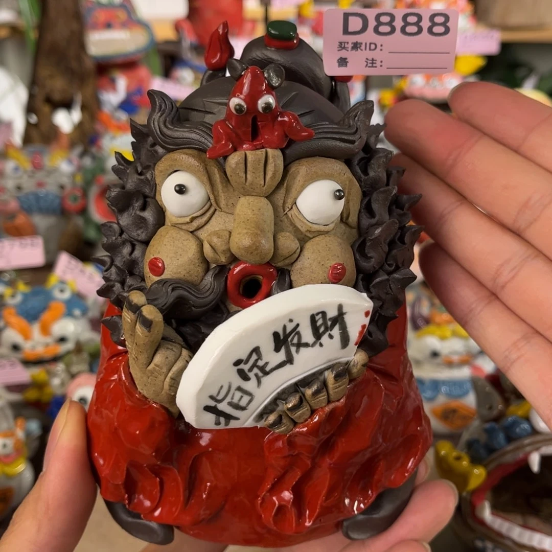 泥塑义****！纯手工茶宠摆件