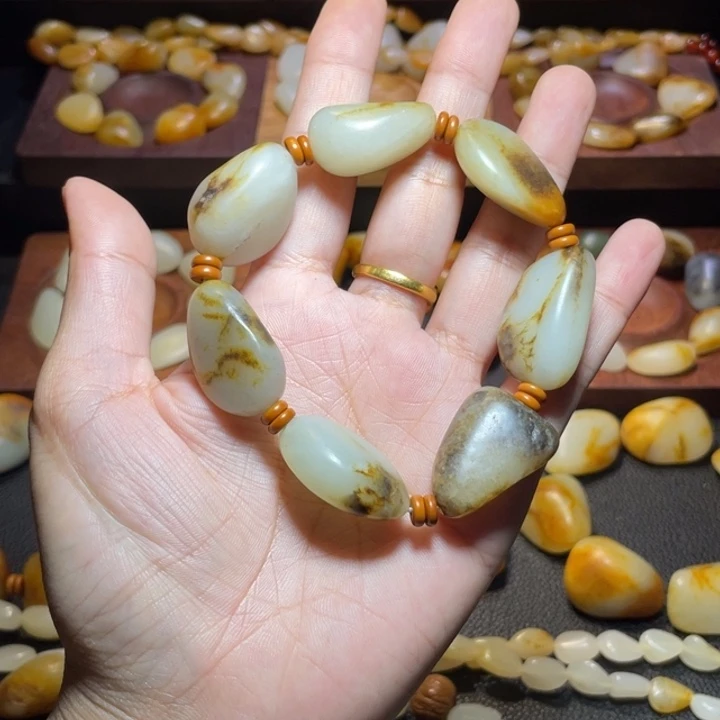 和田玉未镶嵌手链