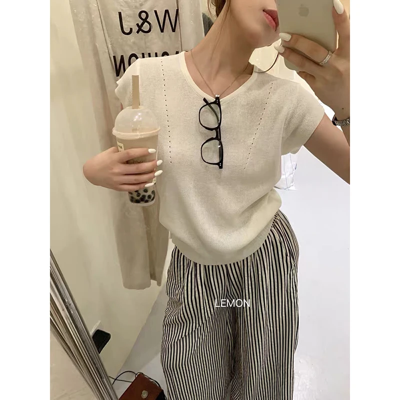 【樱草黄】3820超柔软新款高品质圆领针织上衣