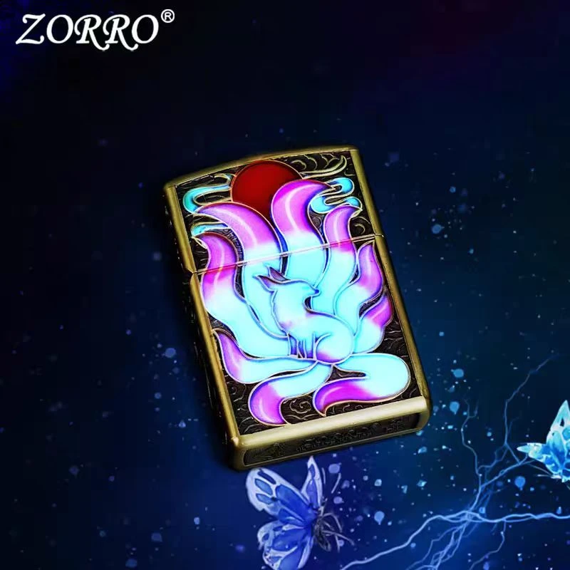 ZORRO佐罗【夜光九尾狐】青铜防风煤油机【新机无油】