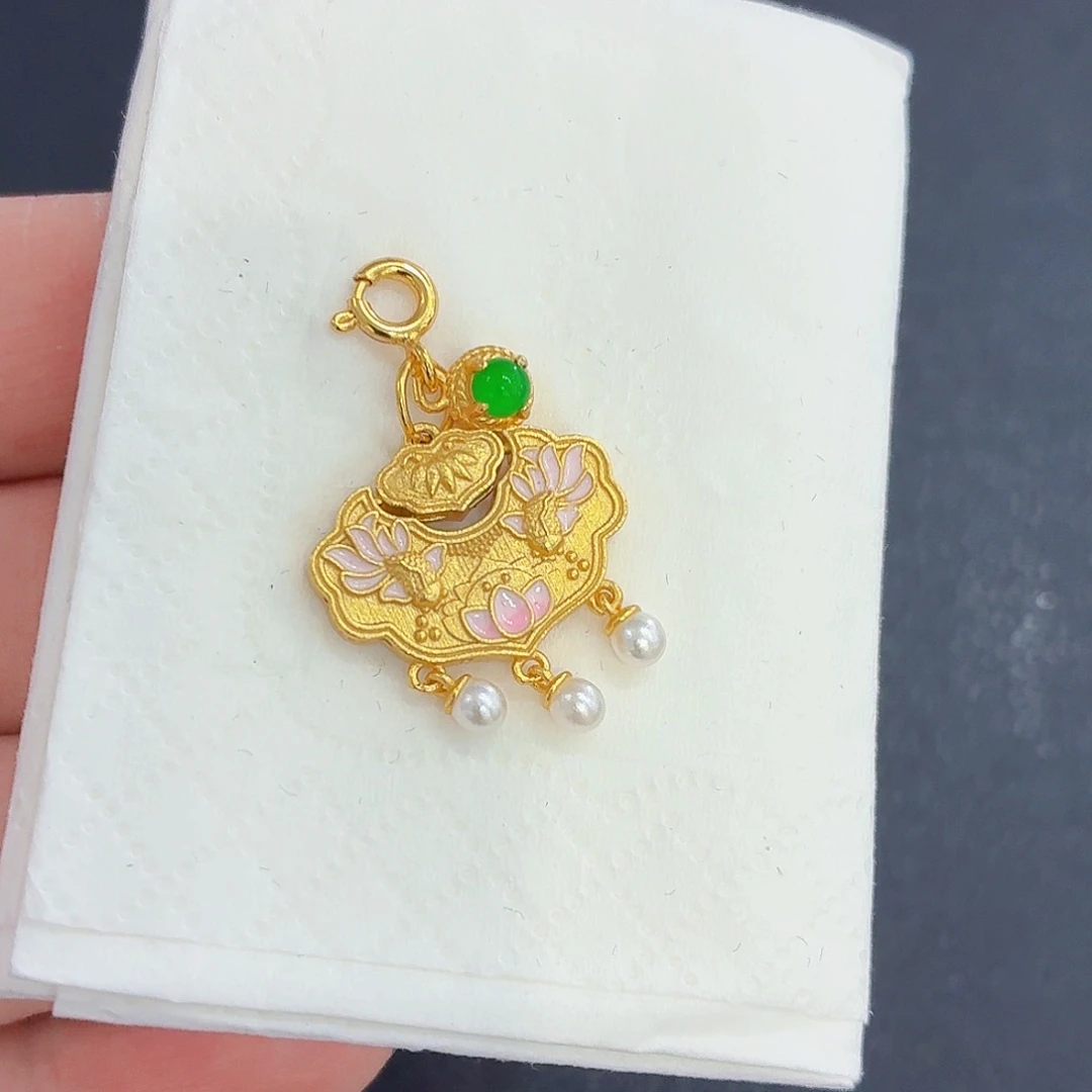 翡翠未镶嵌挂件翡翠万能扣头