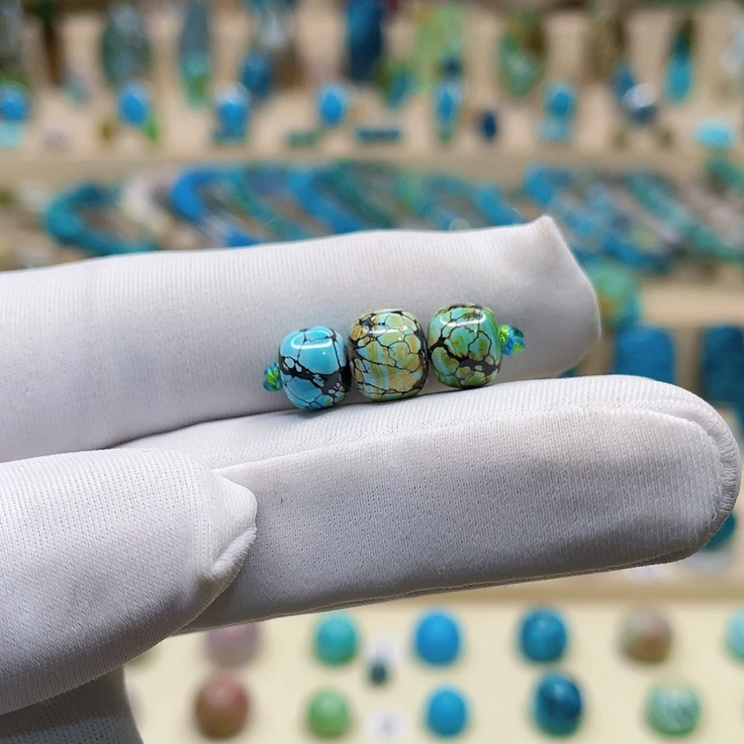 绿松石银S925镶嵌颈饰