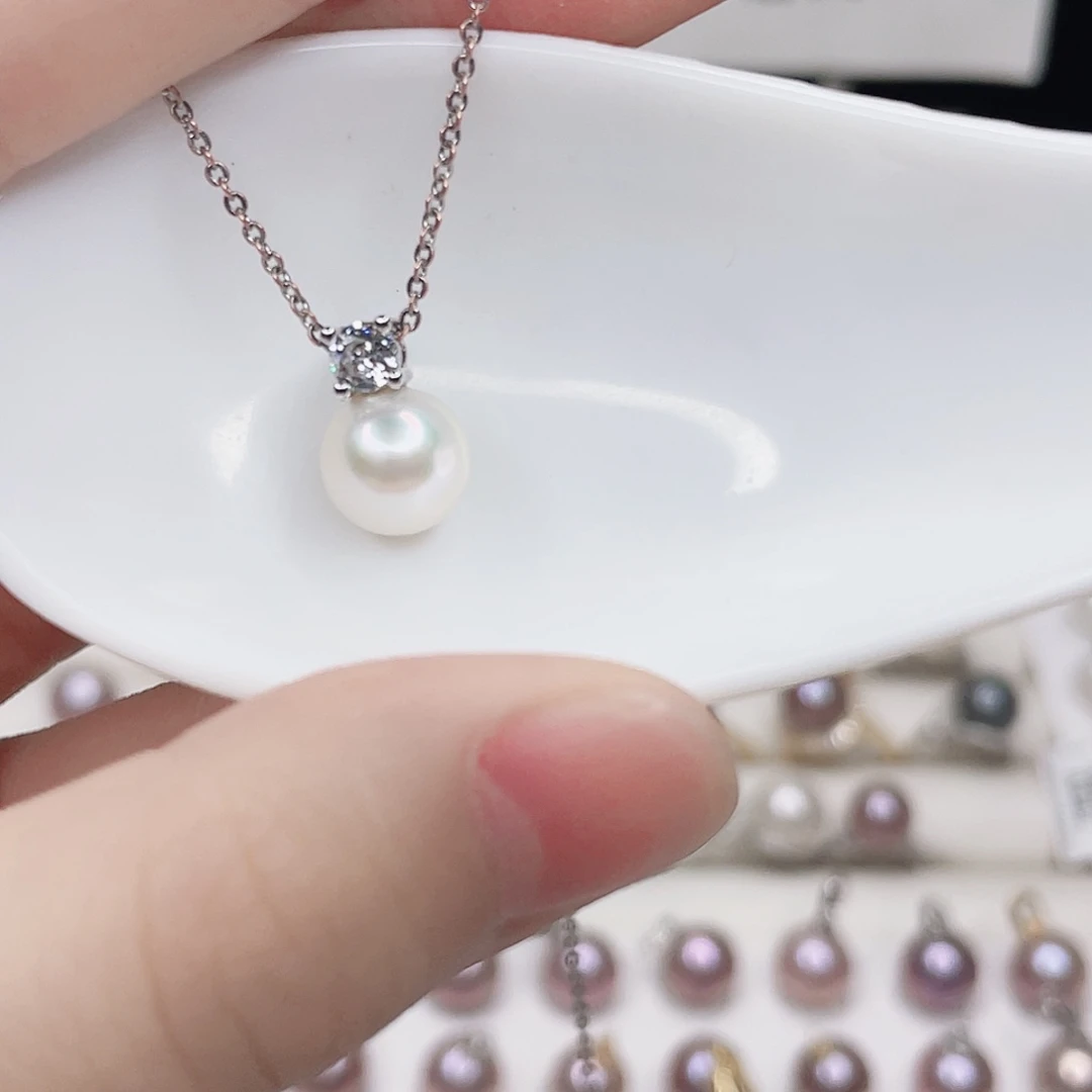 合金淡水珍珠吊坠(赠链)