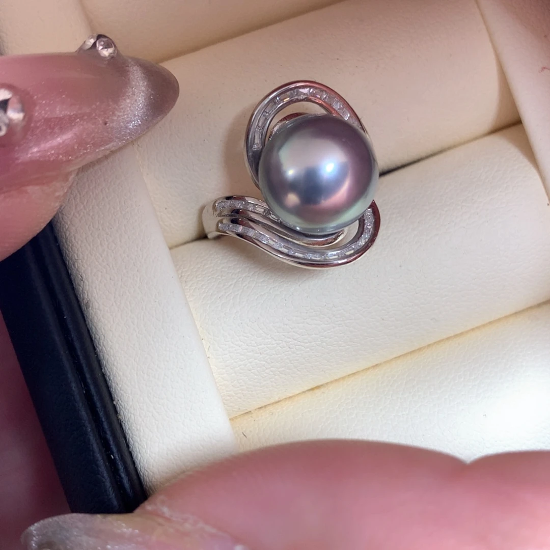 海水珍珠戒指银S925镶嵌