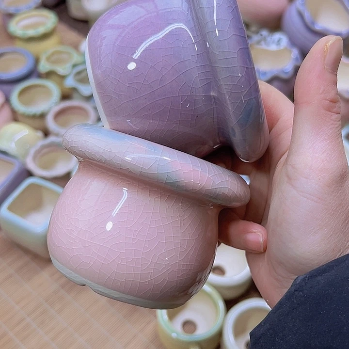 红陶陶瓷花盆当场满12包邮