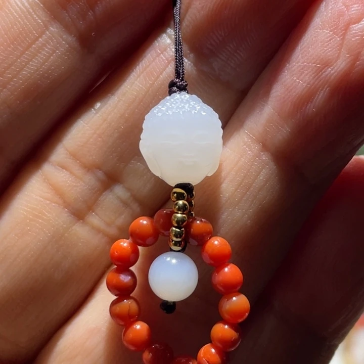 和田玉未镶嵌颈饰耳*峰